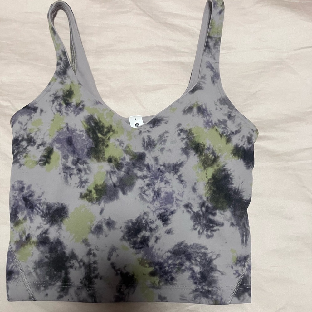Lululemon Align Tank - size 2, Radial Tie Dye Mauve Grey